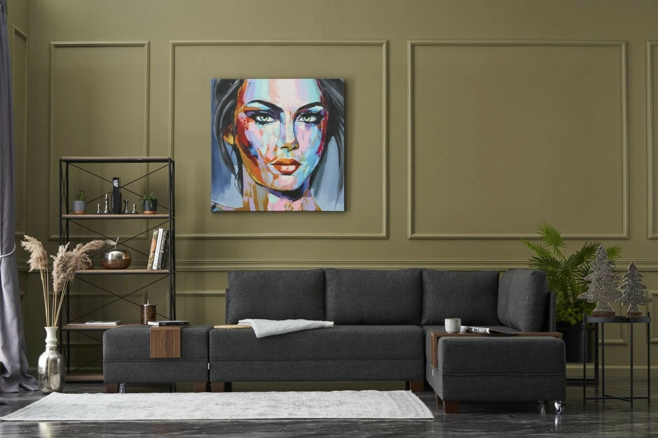 Kënd-sofë krevate Fly, ngjyrë antracit, Atelier del Sofa