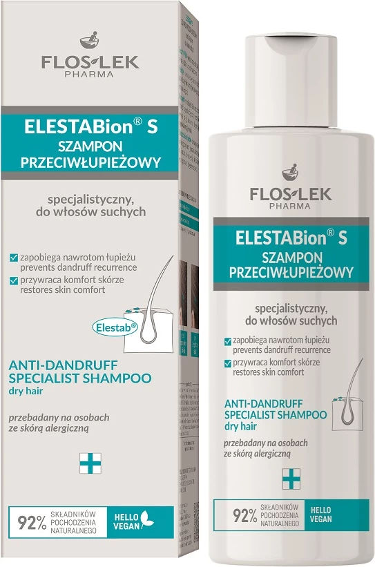 Shampon kundër zbokthit Floslek ELESTABion S për flokë të thatë, 150ml