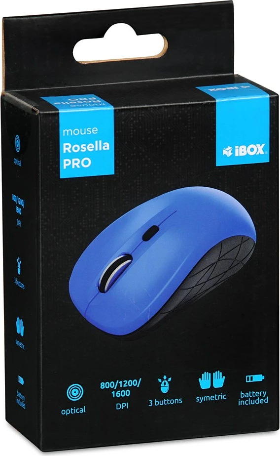 Maus iBOX i009W, 1600DPI, i kaltër 