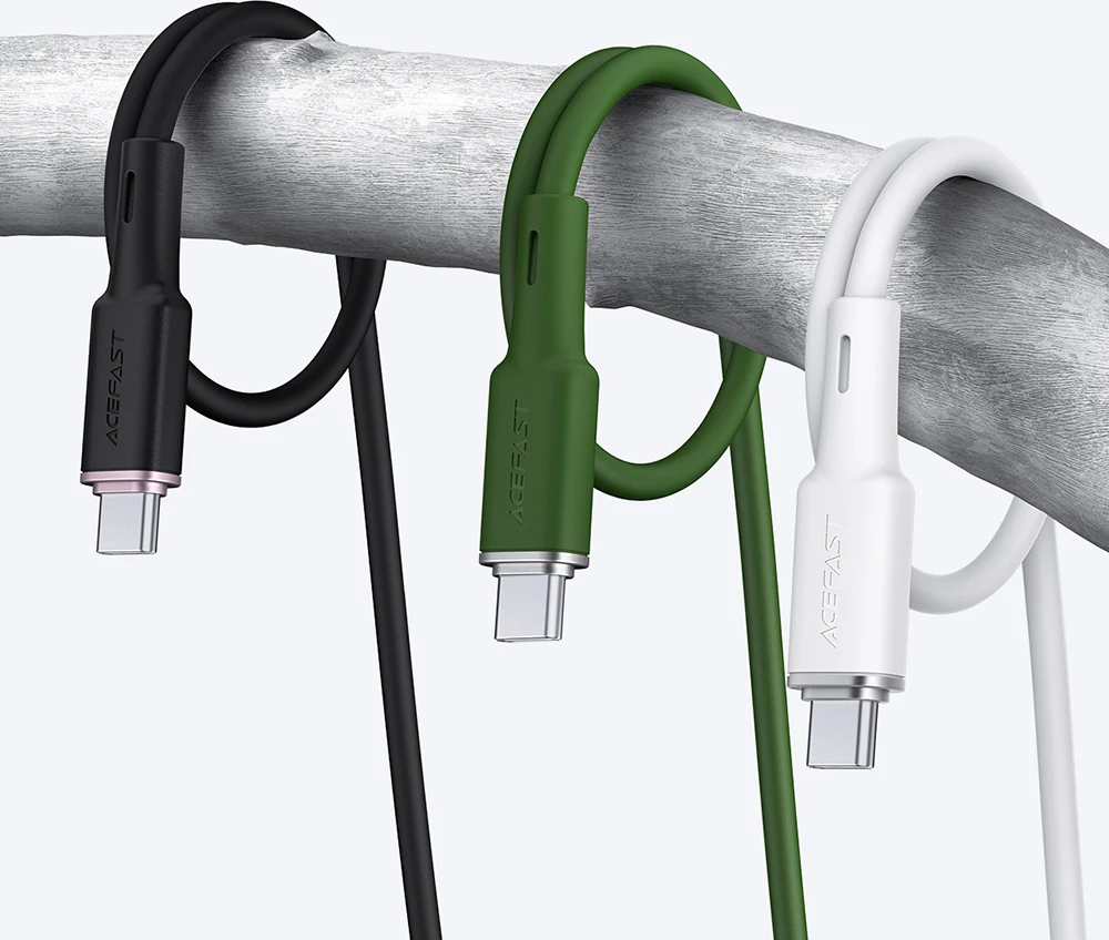 Kabllo Acefast C2-04, USB në USB Type-C, 1.2m, 3A, Bardhë