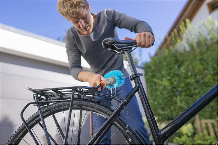 Set furçash pastrimi GARDENA Cleansystem Fahrrad Bürsten-Set, 294 mm, e zezë/gjelbër/gri/portokalli