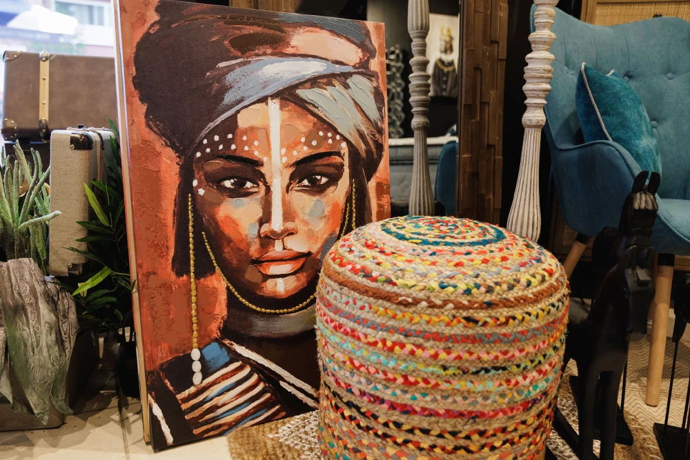 Pikturë dekorative Bandu, shumëngjyrëshe, kanavacë, dru, 60x90x3cm