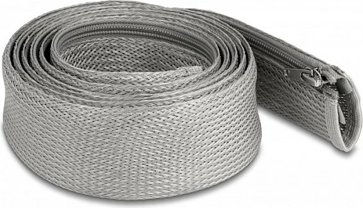 Mbështjellës kabllosh DeLOCK, gërshet me zinxhir, 2 m x 50 mm, rezistent nxehtësie, gri