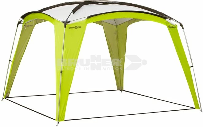 Pavilon kampingu BRUNNER Medusa II 0102034N.C30 300x300 cm, i gjelbër, set me 2 mure anësore + çantë