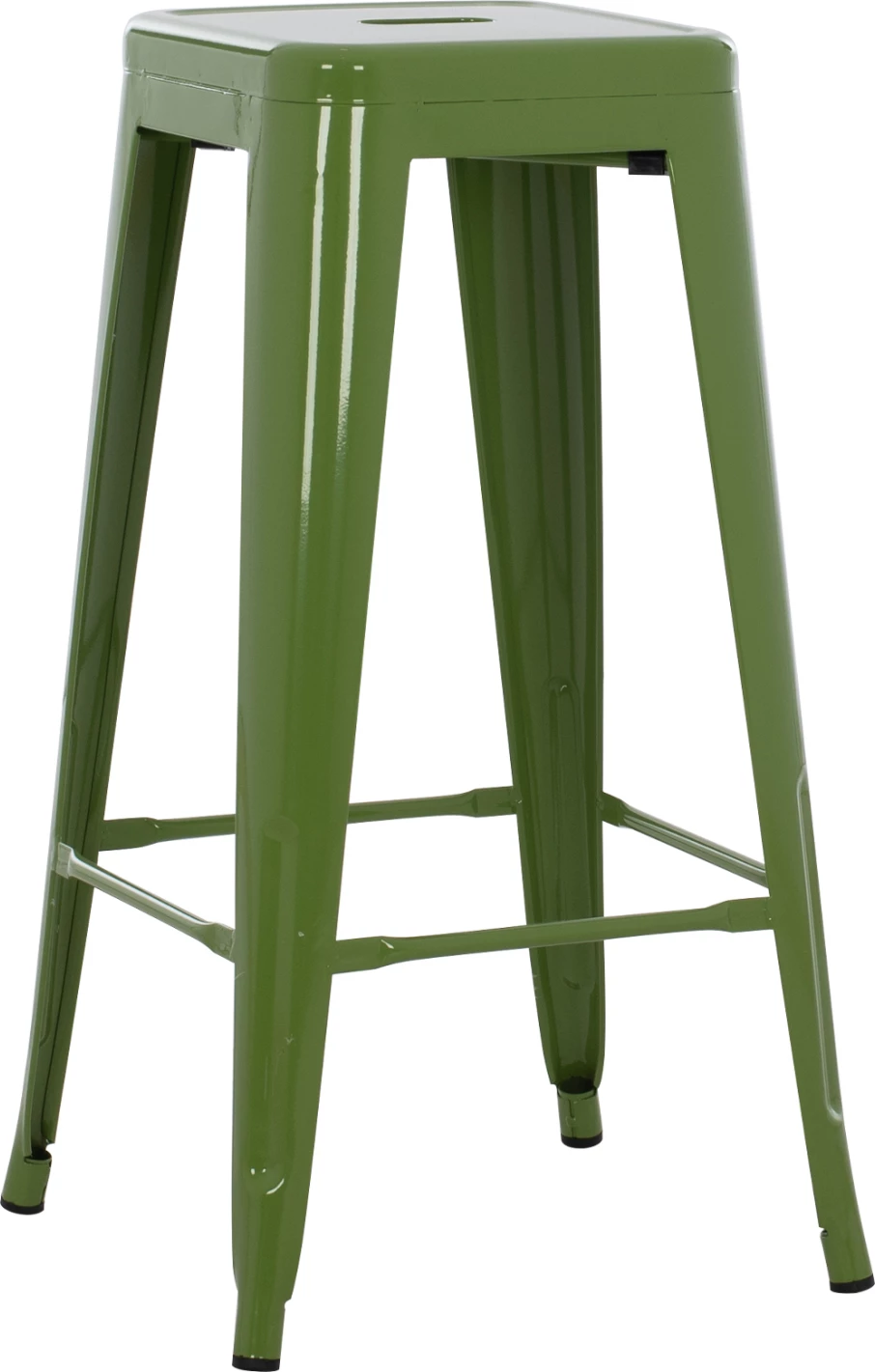 Karrige për bar MELITA-PRO FH8642.53 metalike, ngjyrë ulliri e çelët, 43x43x78Hcm