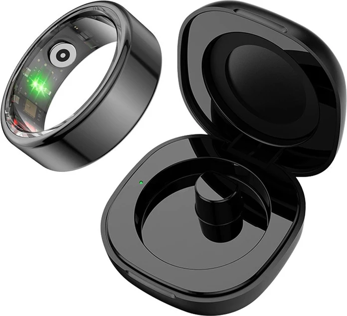 Unazë inteligjente Colmi R02, madhësia 11 (20.3 mm), Bluetooth 5.0, IP68, e zezë, me kuti karikimi