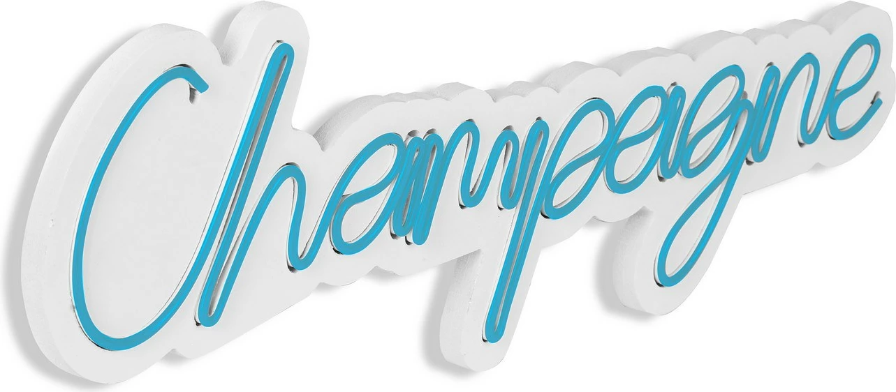 Dritë dekorative murale LED, plastikë, ngjyrë blu, Champagne