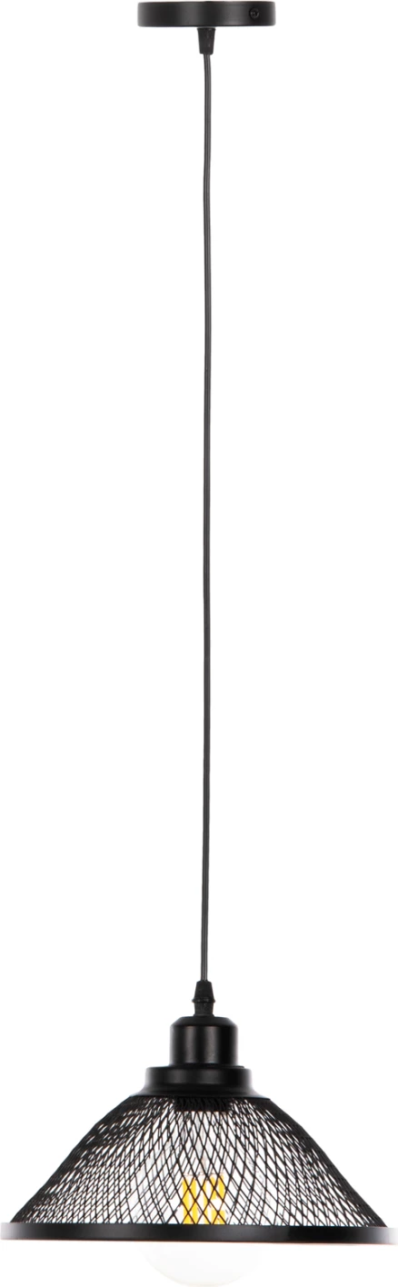 Llambë varëse tavani, rrjetë metali e zezë, FH4102, Φ25x115Hcm