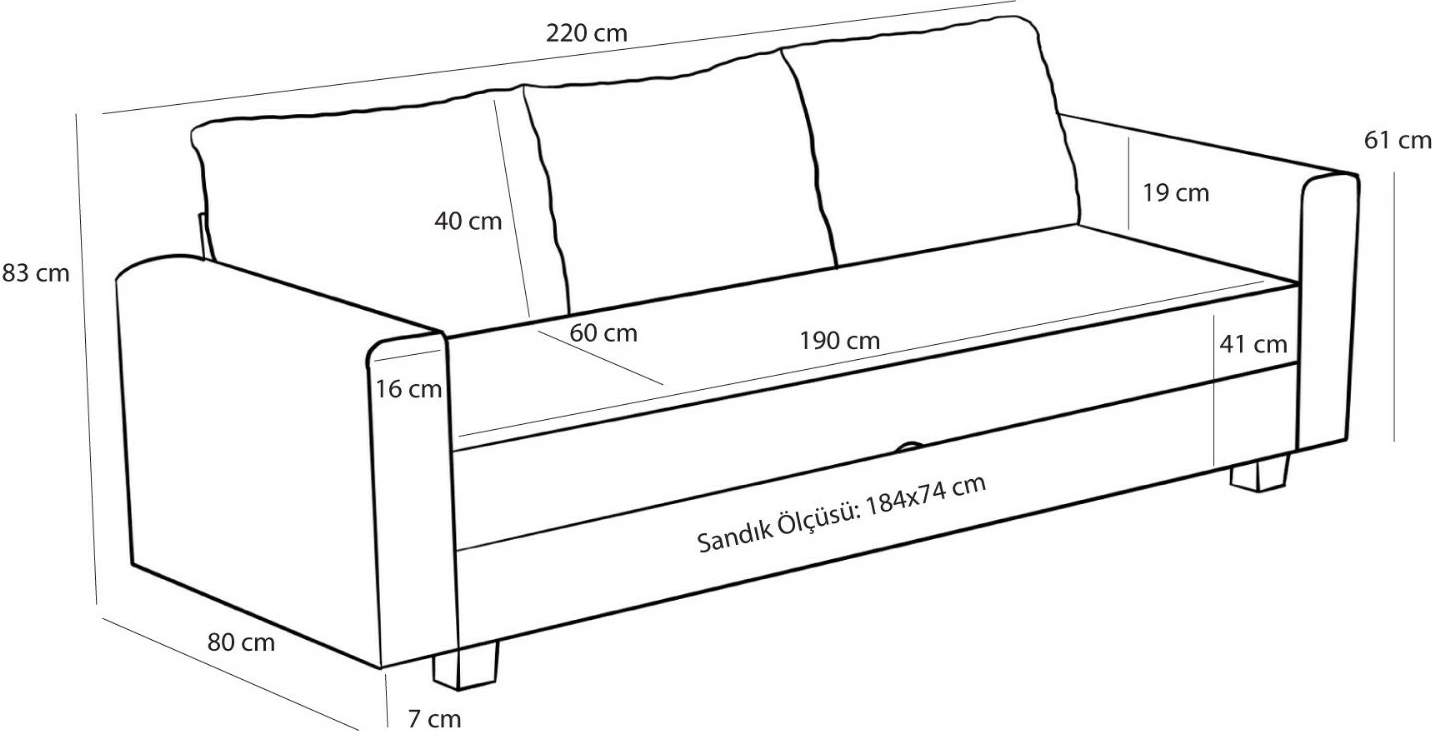 Krevat-divan treshe Atelier del Sofa, Aly, ngjyrë gri