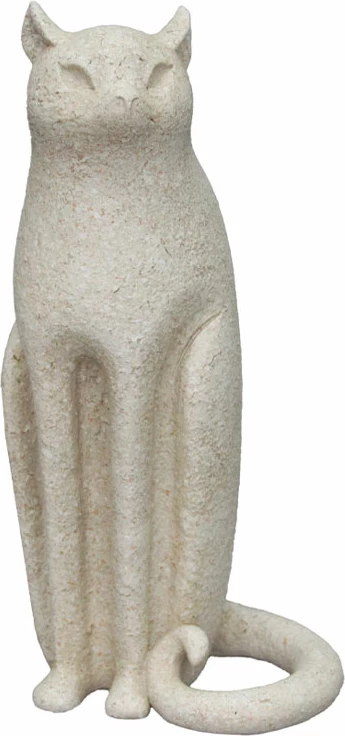 Dekor mace LUNA, polirezine, ngjyrë e bardhë e zbehtë, 13x11x26.3cm