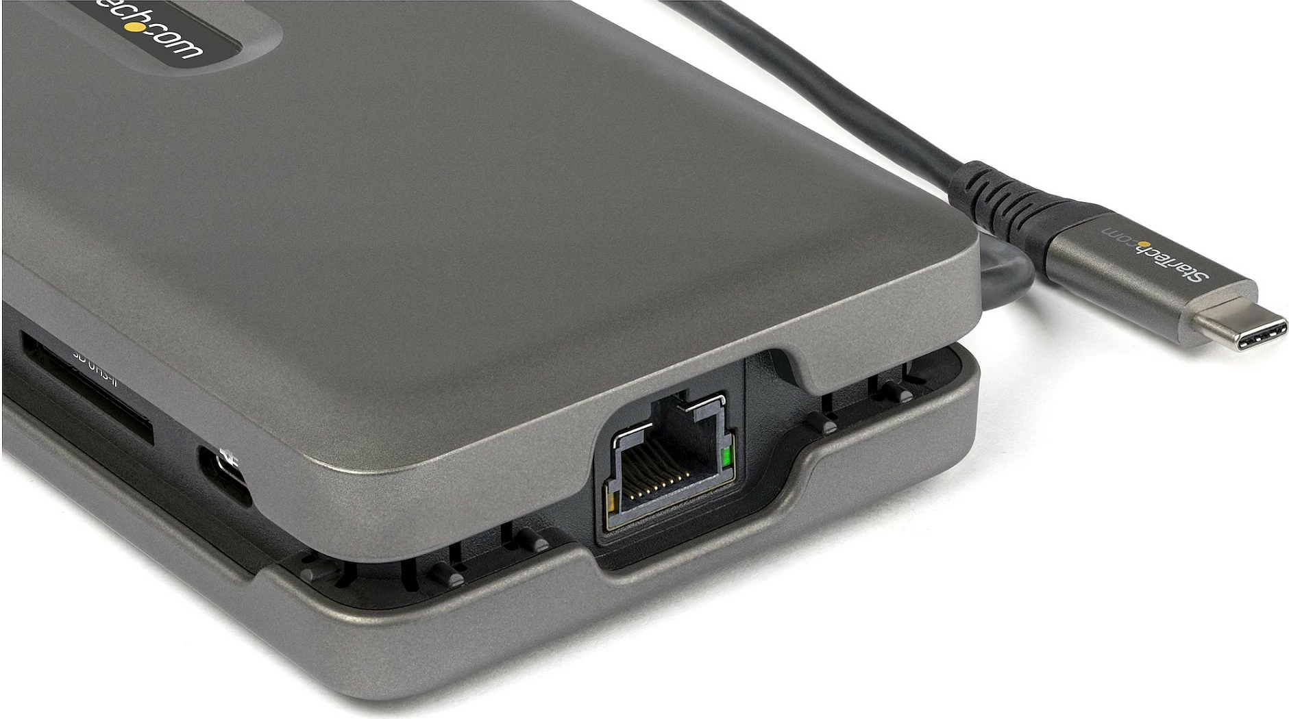 Adapter multiport USB‑C StarTech, Mini Dock HDMI 4K 60Hz, 2x USB-A 10Gbps, LAN Gigabit, SD/MicroSD, PD 100W, gri