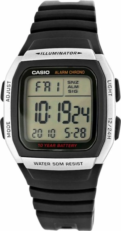 Orë dore për meshkuj Casio, e zezë