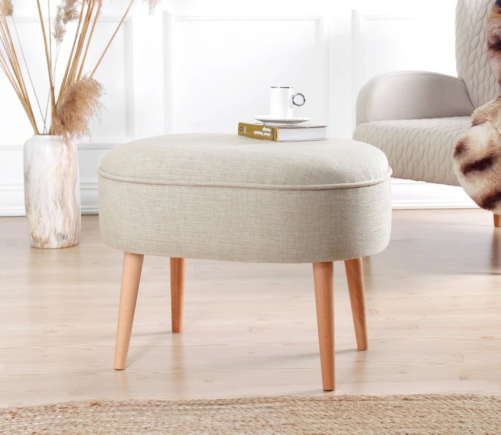 Puf Timoon Atelier del Sofa, ngjyrë krem