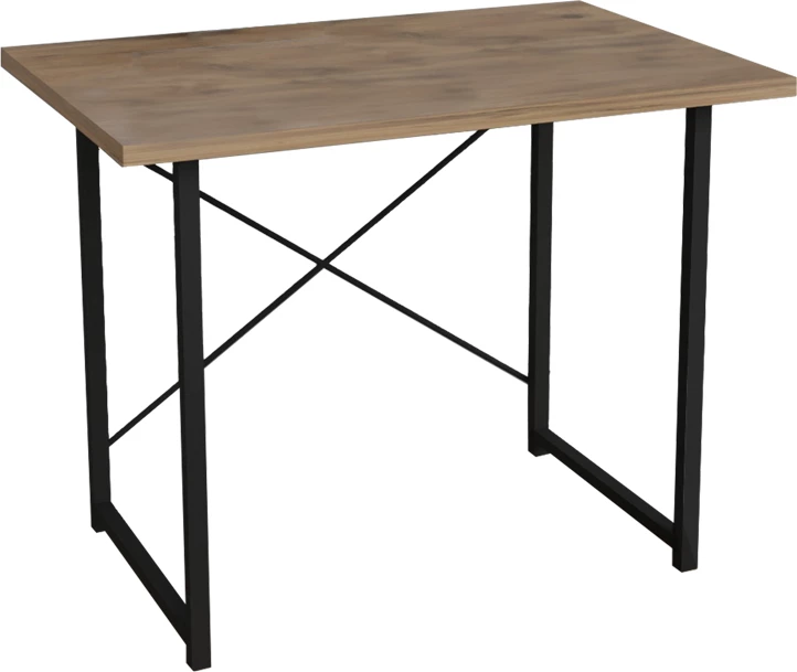 Tavolinë studimi Ustando melaminë lisi-metal i zi 90x60x72cm