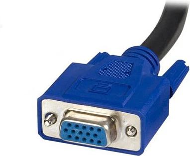 Kabllo KVM StarTech 1.8m USB-A+VGA në USB-B+VGA, e zezë