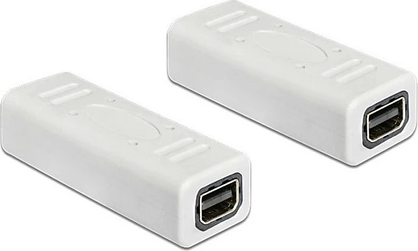 Adapter mini DisplayPort DeLOCK 65450, femër-femër, i bardhë