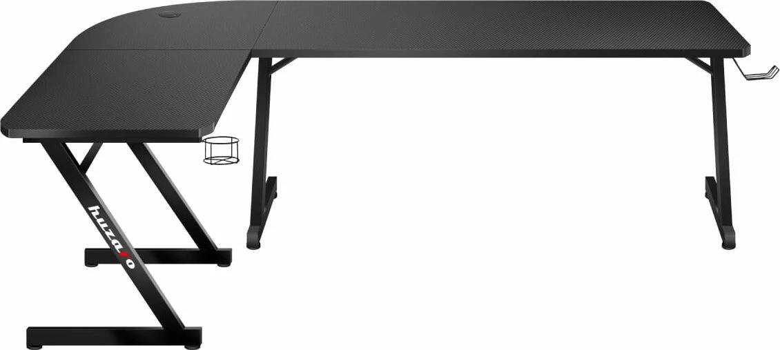 Tavolinë gaming këndore Huzaro Hero 7.0 154 x 117 cm, e zezë