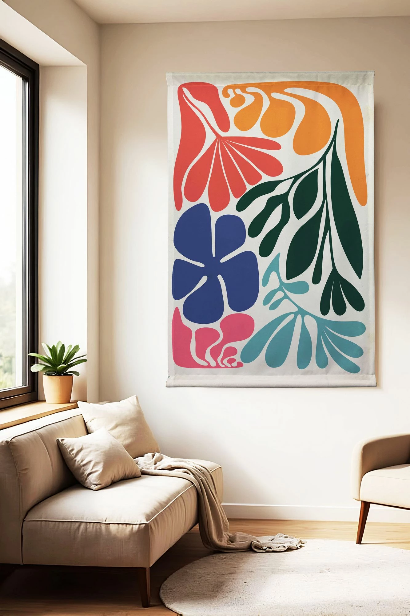 Pikturë dekorative poliestër, Wallity Polybaby 4, shumëngjyrëshe, 100x140cm