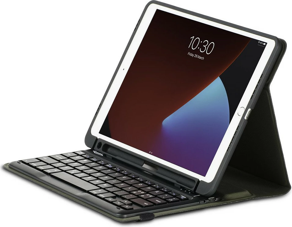 Mbështjellës folio me tastierë Targus THZ891DE Pro-Tek Education për iPad 10.2" (7/8 Gen), Bluetooth, i zi