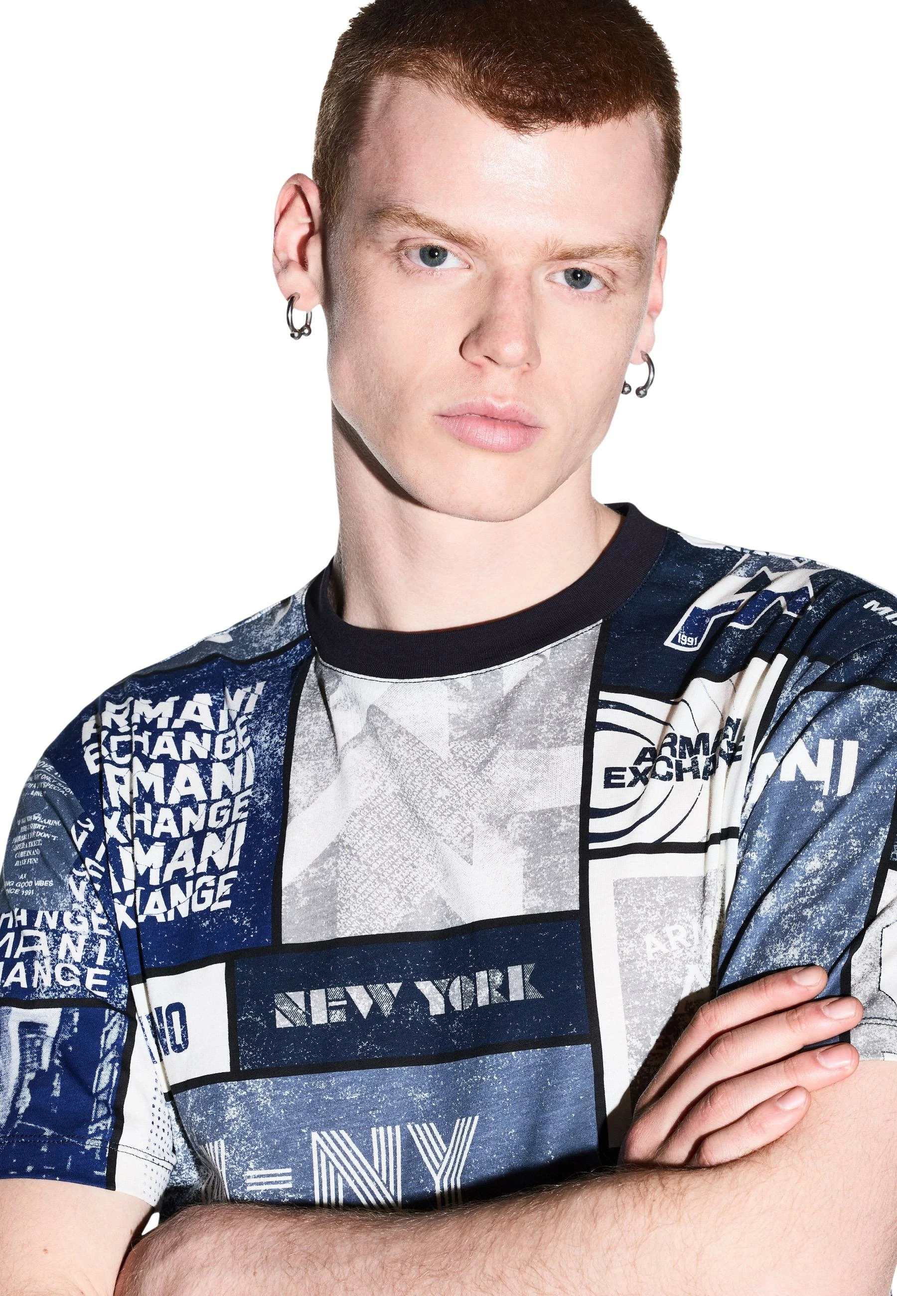 Maicë për meshkuj Armani Exchange XM003021 AF10356, e bardhë [Madhësia: XS]