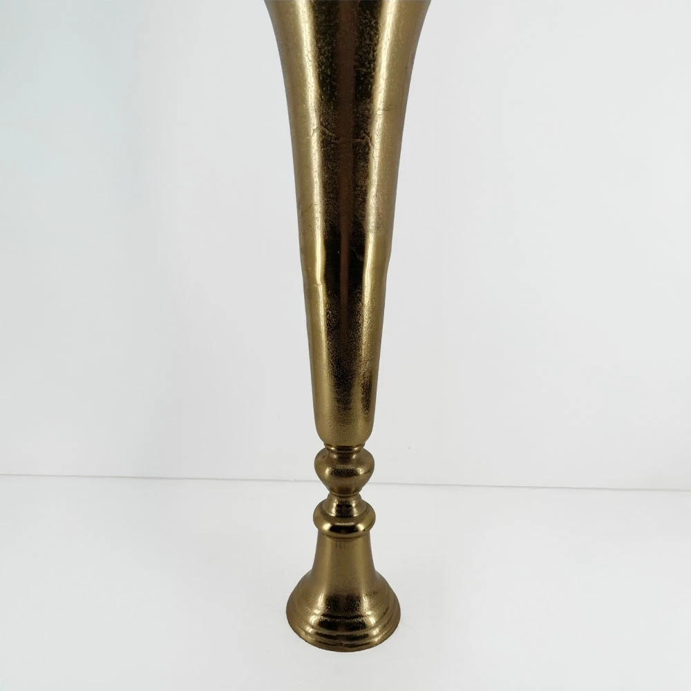 Vazo FLORES, alumin, ngjyrë ari, 20x20x71cm