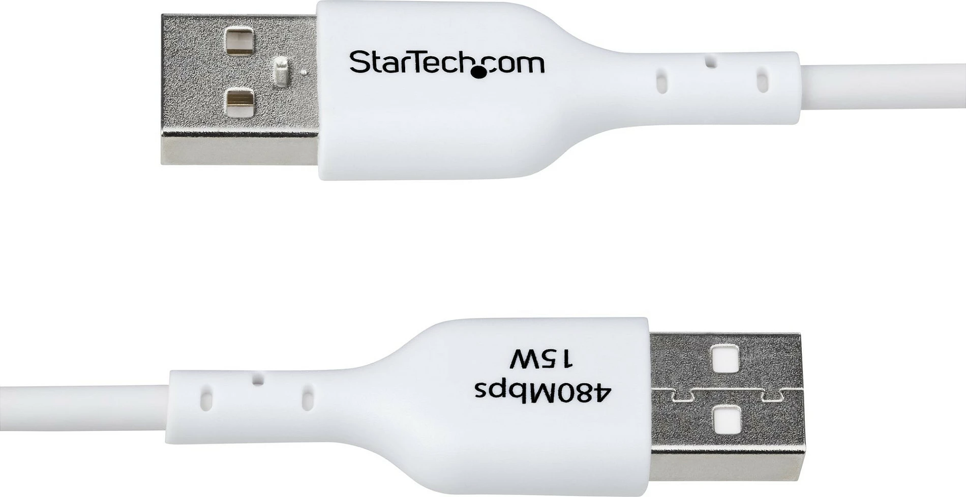Kabëll karikimi StarTech USB-A në USB-C, 1m, 3A/15W, USB 2.0, i bardhë
