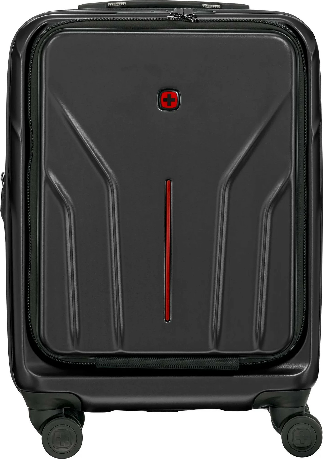 Valixhe kabine Wenger Amplix Hardside Carry-On, 36L, për laptop 16", 4 rrota, e zezë