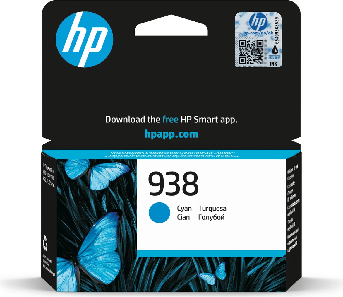 Fishek boje HP 938 4S6X5PE rendiment 800 faqe standard cyan