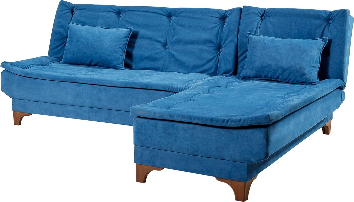 Kënd-sofë krevati Atelier del Sofa, kënd i djathtë, ngjyrë kaltër e errët