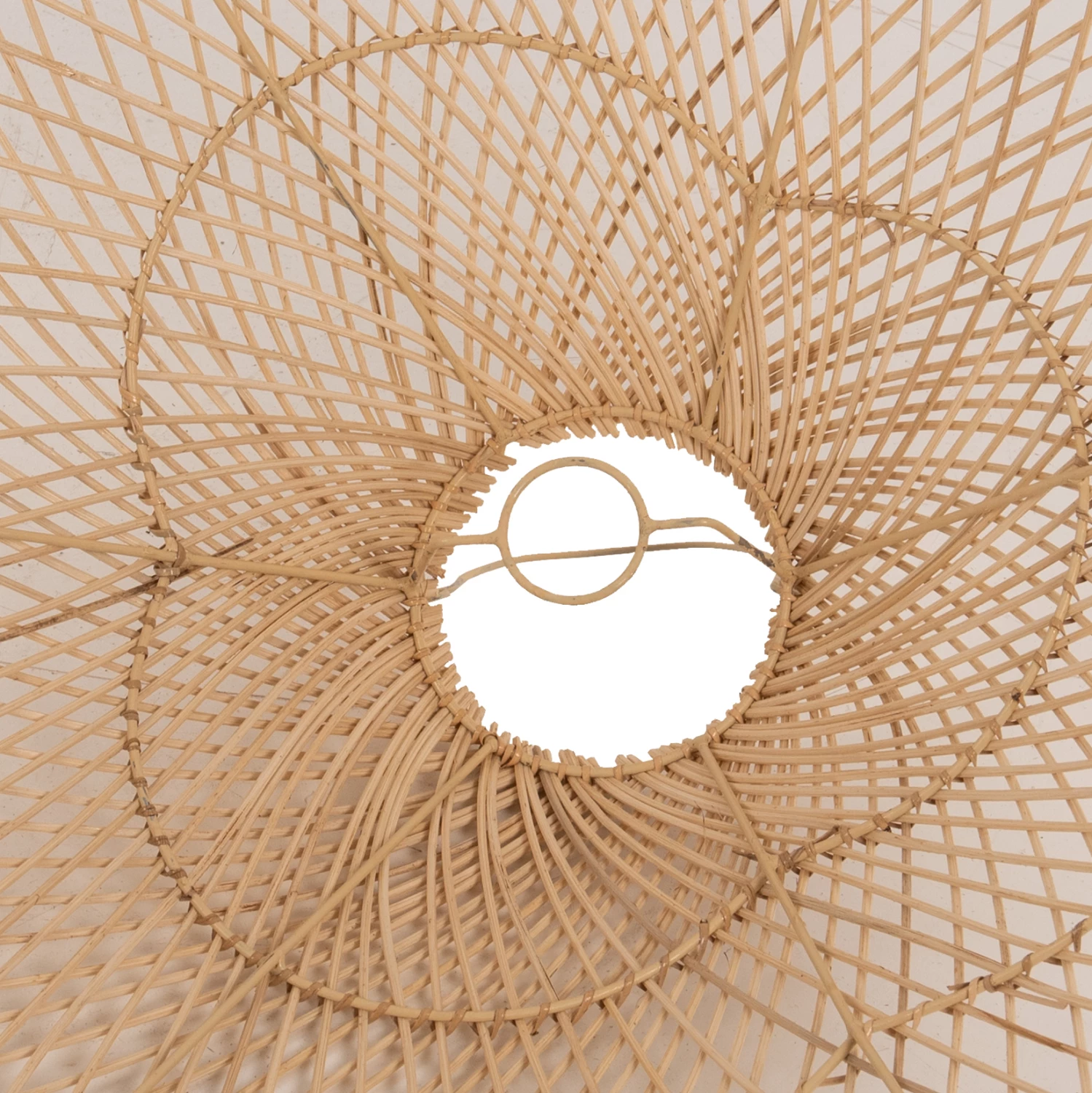 Llambë varëse tavani, rattan natyral, FH7879.02, Φ80x31x126H cm