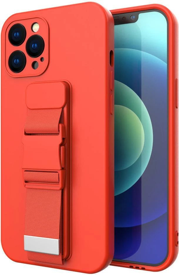 Mbështjellës silikoni me rrip Hurtel për Samsung Galaxy A33 5G, Kuq