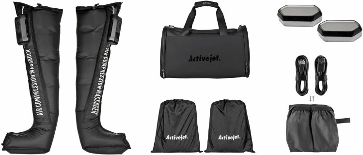 Masazhator kompresioni për këmbë Activejet L, i zi