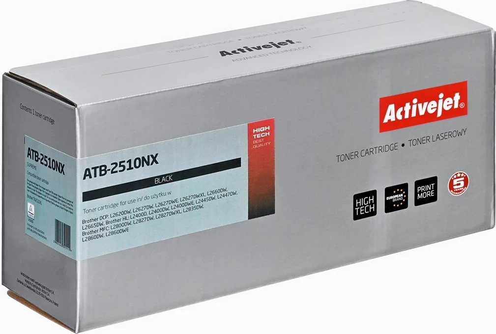 Toner Activejet ATB-2510NX për Brother, TN2510XL, Supreme, 3000 faqe, zi
