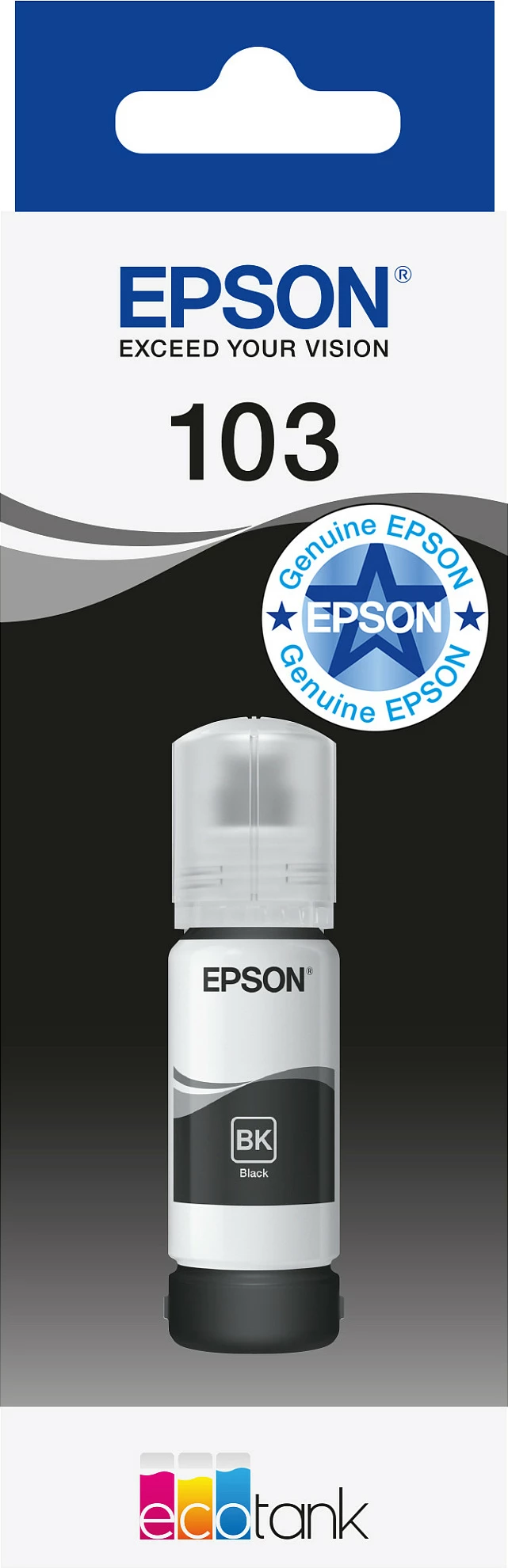 Bojë për printer Epson EcoTank 103 T00S1, 65 ml, e zezë