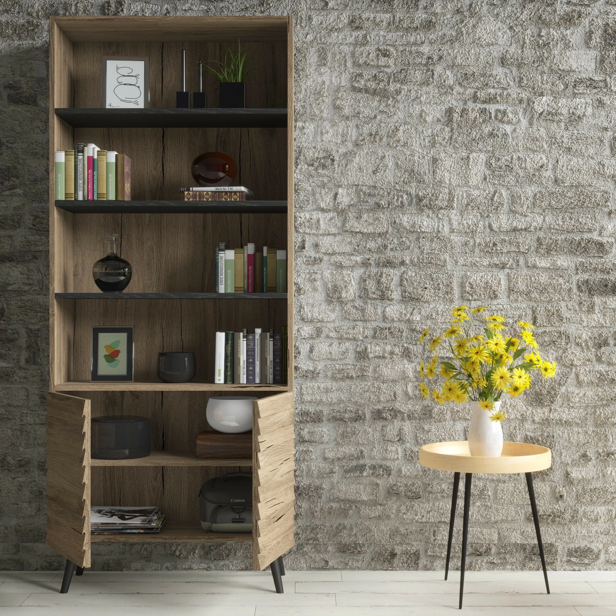 Raft librash Hanah Home, FRN-7009, ngjyrë arre