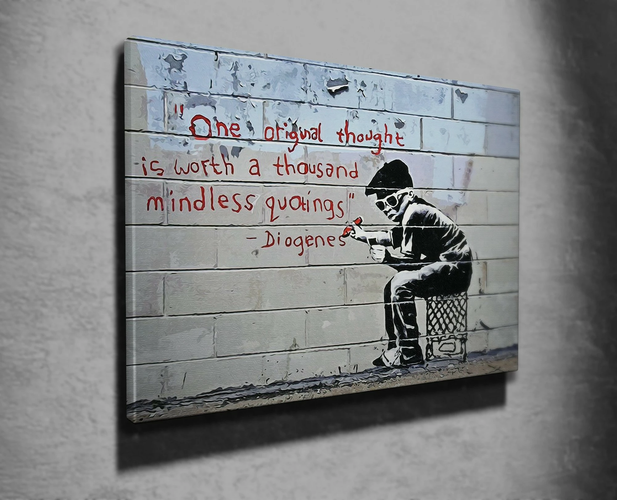Pikturë dekorative në kanavacë, Banksy, shumëngjyrëshe, WY03, 50x70cm