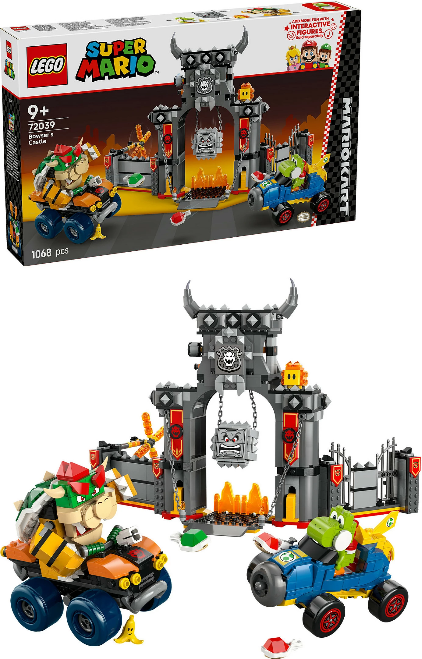 Set ndërtimi LEGO Super Mario Mario Kart 72039 Bowser's Castle, 1068 pjesë, 9+, multikolor