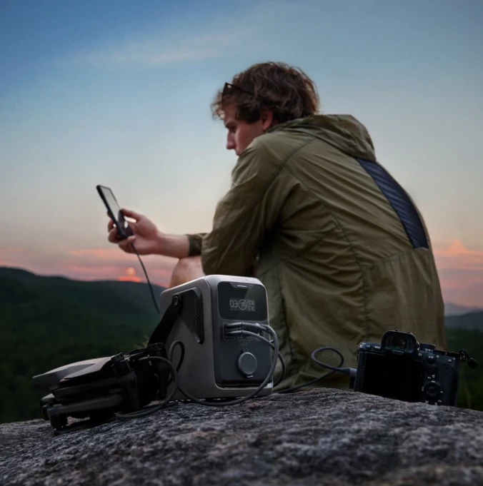 stacion energjie portativ EcoFlow Trail 300 DC 288Wh/300W LiFePO₄, 2x USB-C 140W, gri e errët 4