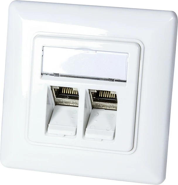 Kuti Keystone nën suva LogiLink, 2 module, e bardhë