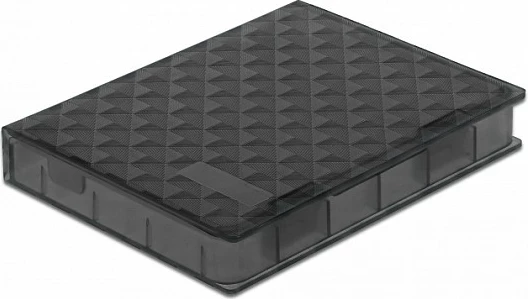 Kuti mbrojtëse DeLOCK për HDD/SSD 2.5", plastike, 105x80x15 mm, gri