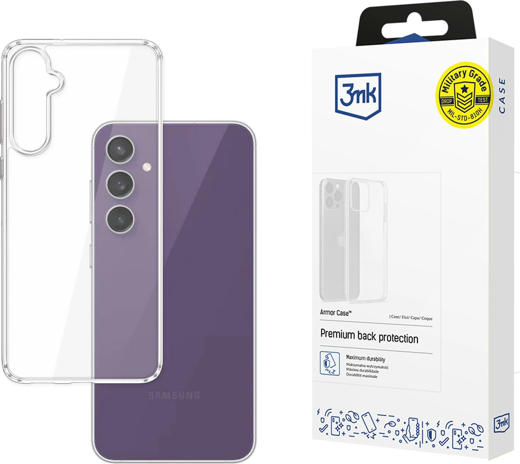 Mbështjellës 3mk Armor Case për Samsung Galaxy S23 FE, Transparent