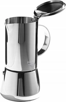 Aparat kafeje espresso (moka) Adler AD 4417, 620 ml (10 filxhanë), argjendtë