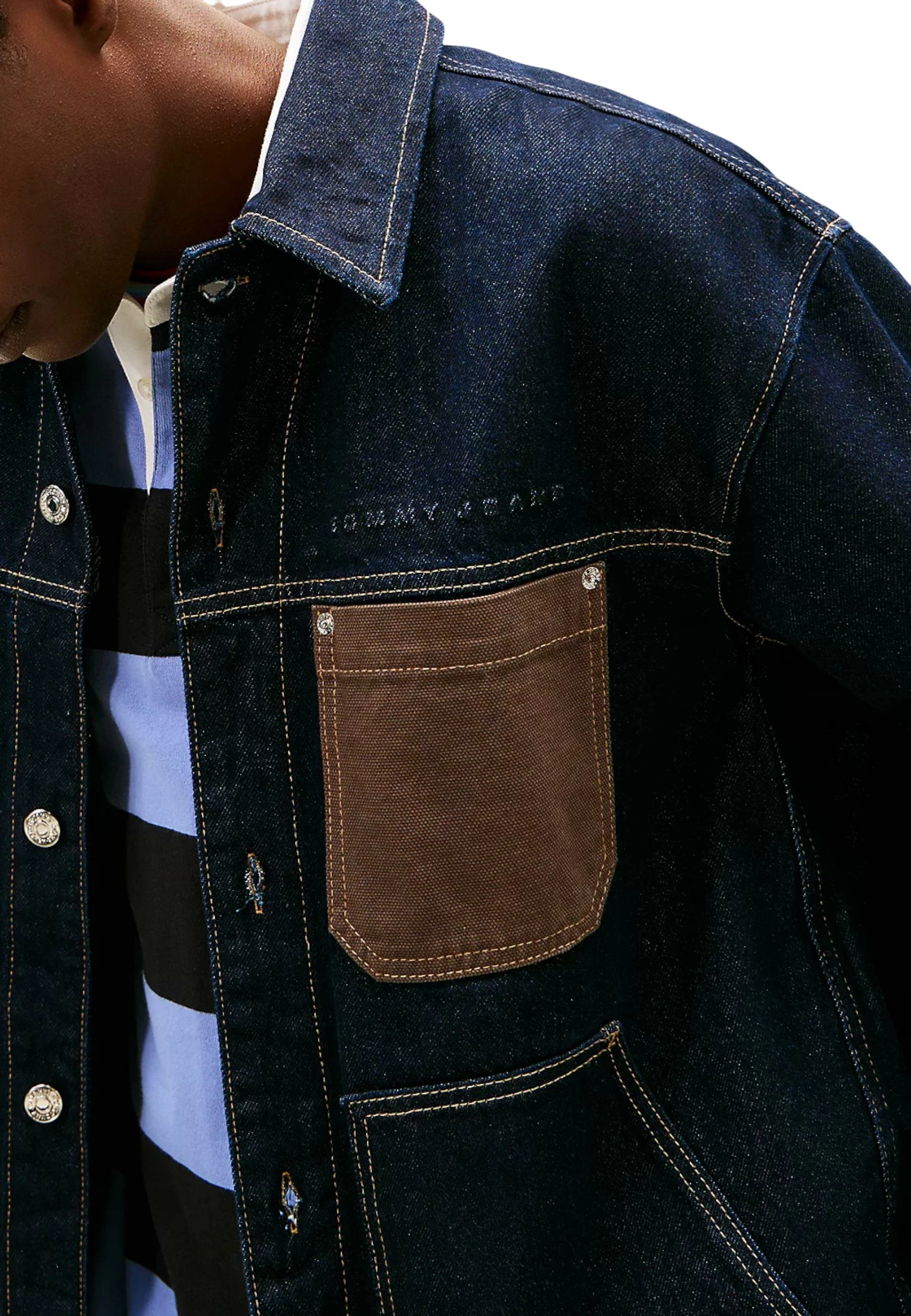 Jakne për meshkuj Tommy Hilfiger Jeans DM0DM22419, denim e errët [Madhësia: XXL]