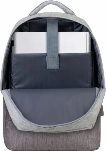 çantë shpine për laptop 15.6\" RIVACASE 7562, rezistente ndaj ujit, me USB, anti-vjedhje, gri/mocha