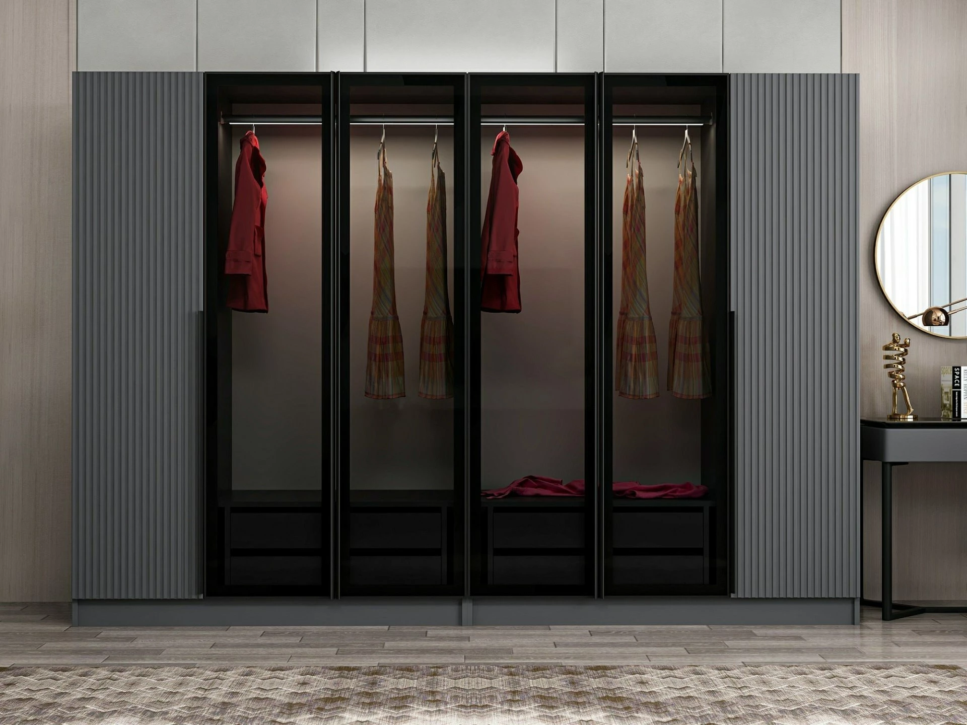 Dollap garderobe Fume, Skye Decor, Kale Plus - 7805