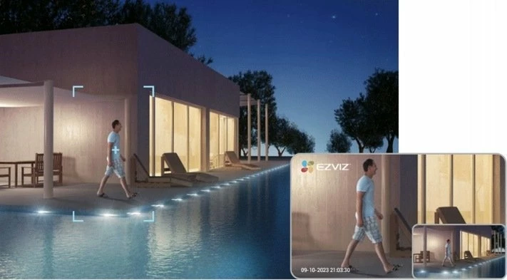 Kamerë IP PTZ WiFi Ezviz C8c 2K+ (4MP) Outdoor Dual Light, bardhë/zezë