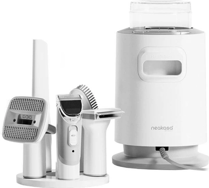 Set për krehje dhe pastrim qimesh për kafshë Neakasa P0 Pro, 1L, 350W, i bardhë