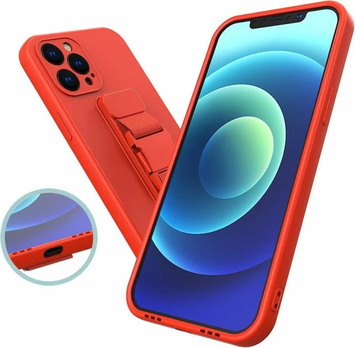 Kapak telefoni me litar Hurtel për iPhone 12, kaltër [Ngjyra: Kaltër]