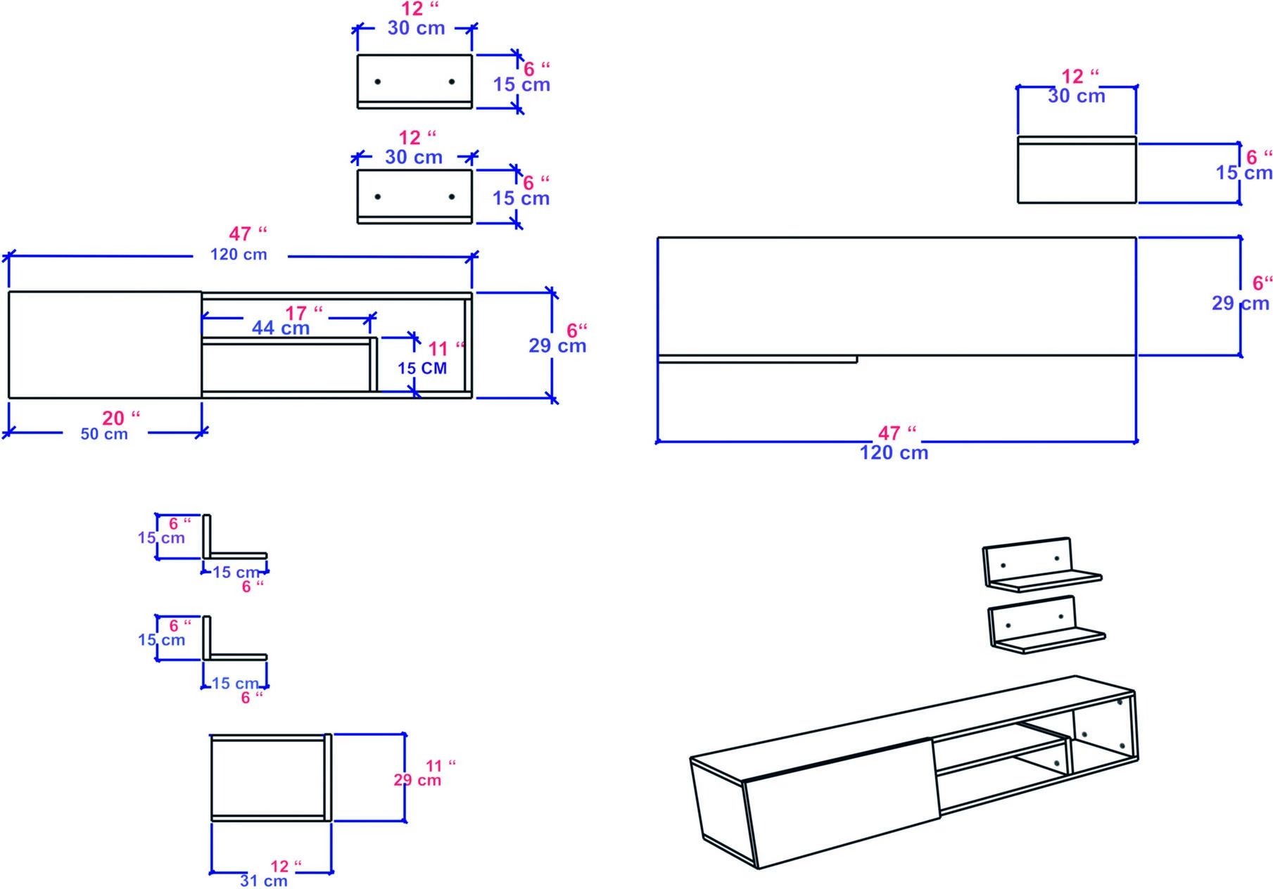 Kënd TV Hanah Home, Zeplin, ngjyrë e bardhë