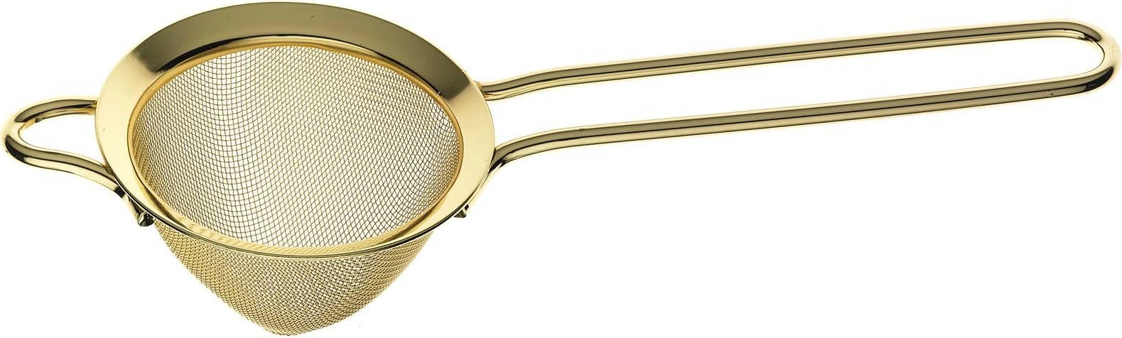 Sitë fine për kokteje, BarFly, çelik inox, Ø89 mm, 264 mm, e veshur me ar, ari